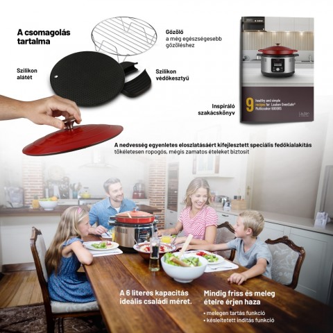 Lauben OvenSafe®️ Multicooker 6000RS - Multifunkciós főzőedény